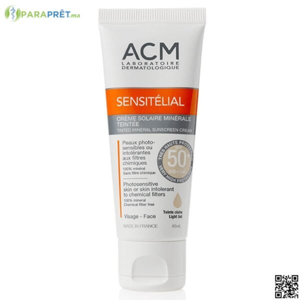 SENSITELIAL ECRAN MINERAL TEINTE SPF50+ 40ML - ACM